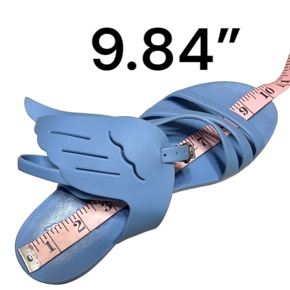 Ancient Greek Sandals Ikaria Winged Blue Jelly Sandals Women’s 38 Authentic - Picture 13 of 16